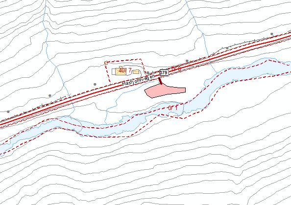 R12 Eikemovegen riggplass Lokalitet: Ved FV 379 Masfjordvegen, Posisjon: N 6755133 E 304577 Utflyging av betong, forskaling, maskiner og materiell, samt innflyging og lagring av