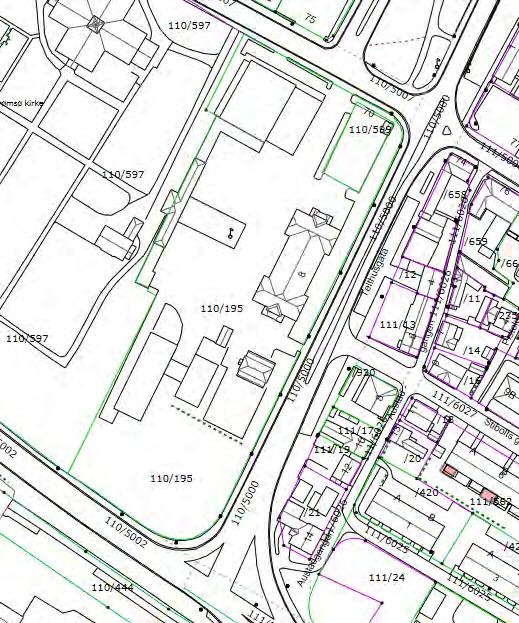 Drammen Eiendom KF 3 Eiendommen 3.1 Beliggenhet, avgrensing og størrelse Eiendommen omfatter skoletomten til gamle Strømsø skole og har adresse Telthusgata 8/Tordenskiolds gate 70.