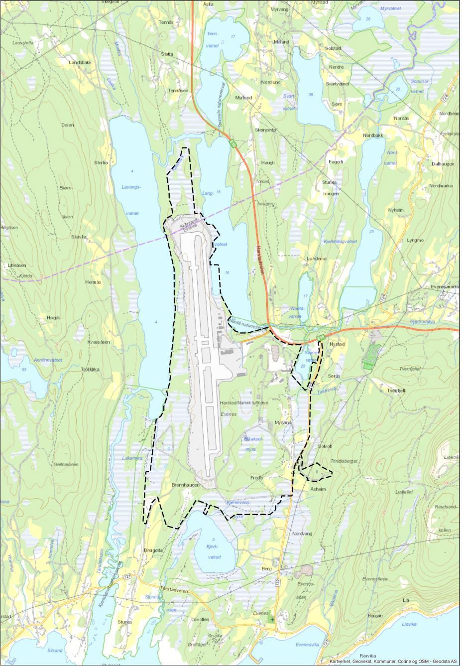 7 Figur 2.: Foreslått planområde 2.3 Overordnede føringer 2.3.1 Stortingsvedtak Stortinget vedtok i 2009 innkjøp av nye kampfly, og F-35 ble valgt som våpenplattform.