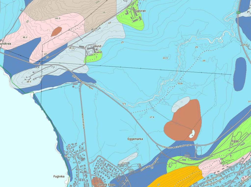 Geoteknisk datarapport nr. SVEIS 21124393-/22. 1 INNLEDNING/ORIENTERING Langs Fv 285 over Eggemarka til avkjørselen til Østbyveien i Steinkjer kommune skal det i et strekke på ca.