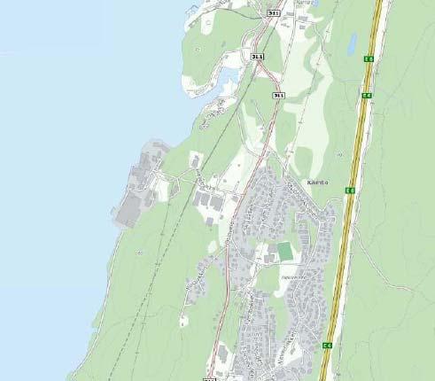 KAMBO, OMRÅDE A3, KILSBAKKEN NORD RISIKO- OG SÅRBARHETSANALYSE 3 Figur 1: Lokalisering av planområdet 1.2 Overordnet beskrivelse av utredningsområdet Planområdet på ca. 40 000 m².