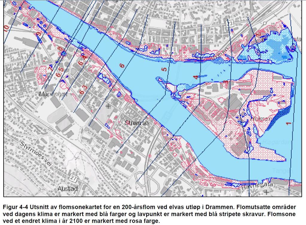 Nytt flomsonekart for Drammenselva https://www.nve.