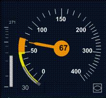 I dette eksempelet er største hastighet 160 km/t og togets hastighet 138 km/t. 9.7.