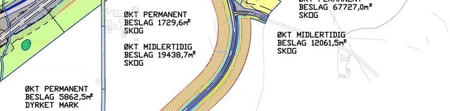 For de fire feltene sett i sammenheng blir det totalt en økning på areal regulert til forretning/kontor/industri på 1340,4m 2.