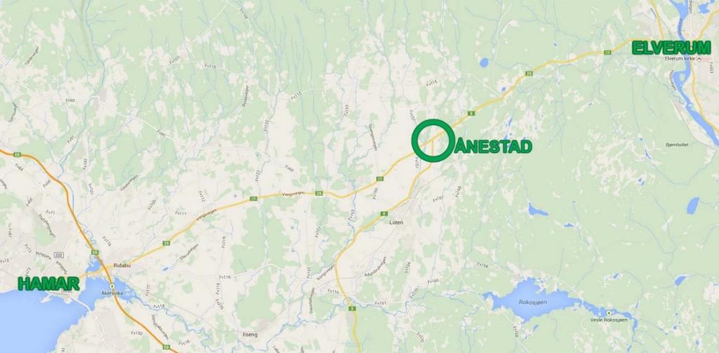 5 1 Innledning Statens vegvesen fremmer forslag om endring av reguleringsplan for rv. 3/25, Ommangsvollen- Elverum grense. Forslag til reguleringsendring omfatter kryssområdet ved Ånestad.