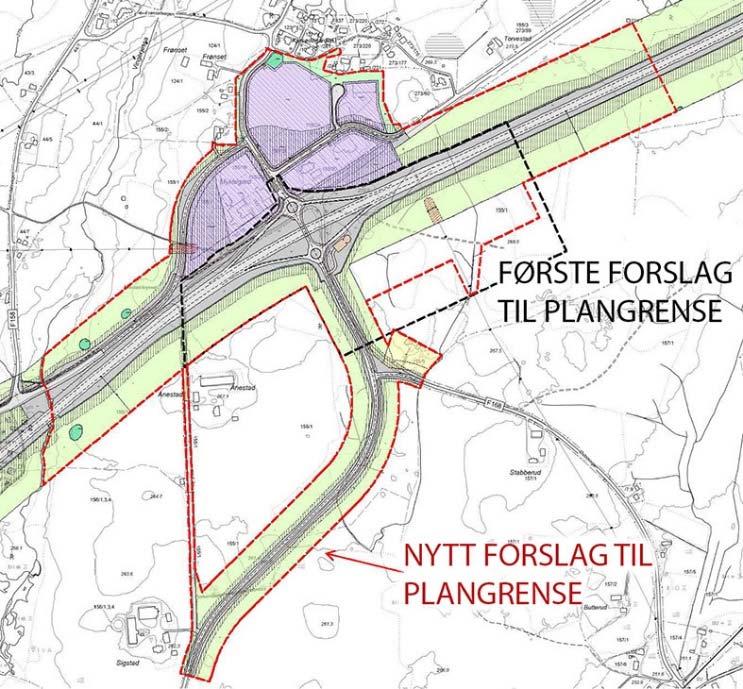 6 2 Planprosess og medvirkning Oppstart av planarbeid ble varslet 05.09.2014, med frist for innsending av merknader 07.10.2014. I arbeidet med planforslaget kom en frem til at planområdet burde utvides til også å omfatte næringsområdene og omlagt rv.