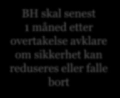 år 5 år (absolutt reklamasjonsfrist) BH skal senest 1 måned