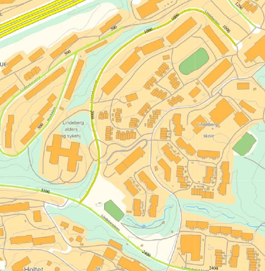 8 (14) LINDEBERG SYKEHJEM Figur 2 ÅDT (Kartgrunnlag: Oslo kommune v/per Laudal) 3.2 Fartsgrenser Lindebergveien forbi planområdet har fartsgrense 50 km/t.