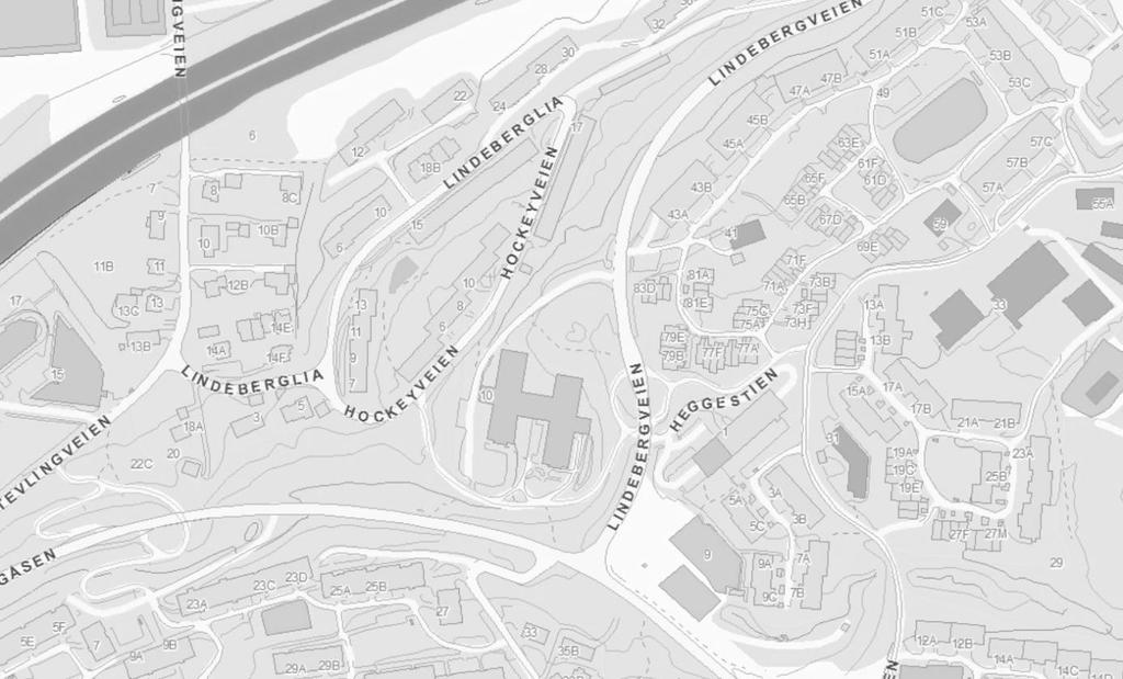 LINDEBERG SYKEHJEM 9 (14) 80 km/t 50 km/t 30 km/t 30 km/t 30 km/t 50 km/t Figur 3 Fartsgrenser (Kartgrunnlag: Statens kartverk, Geovekst og kommuner -