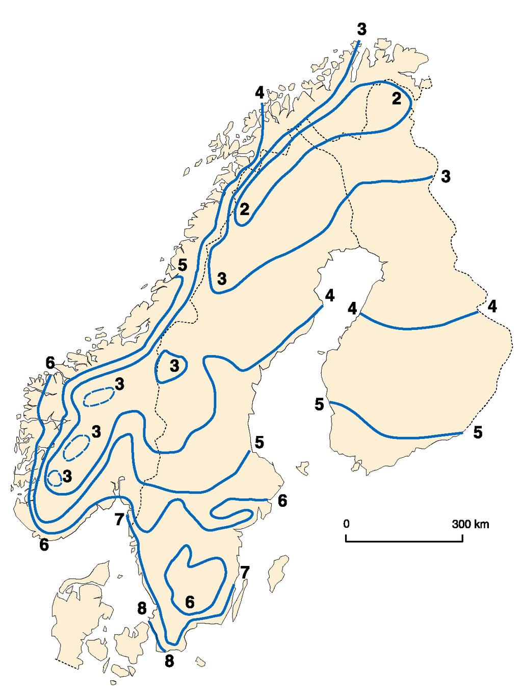 Figur 8. Grunnvannstemperaturer i Norden.