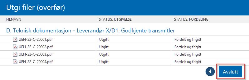 versjon i Arbeids-området). 2.