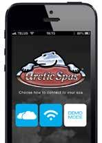 spaet. Web Connect gir brukeren flere alternativer for denne funksjonen: koble til over skyen, Wi-Fi eller hjemmesiden til MyArcticSpa.com.