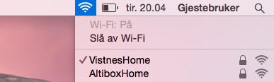 Altibox Fiberbredbånd 4 Oppkobling av Mac til internett med OS 2.