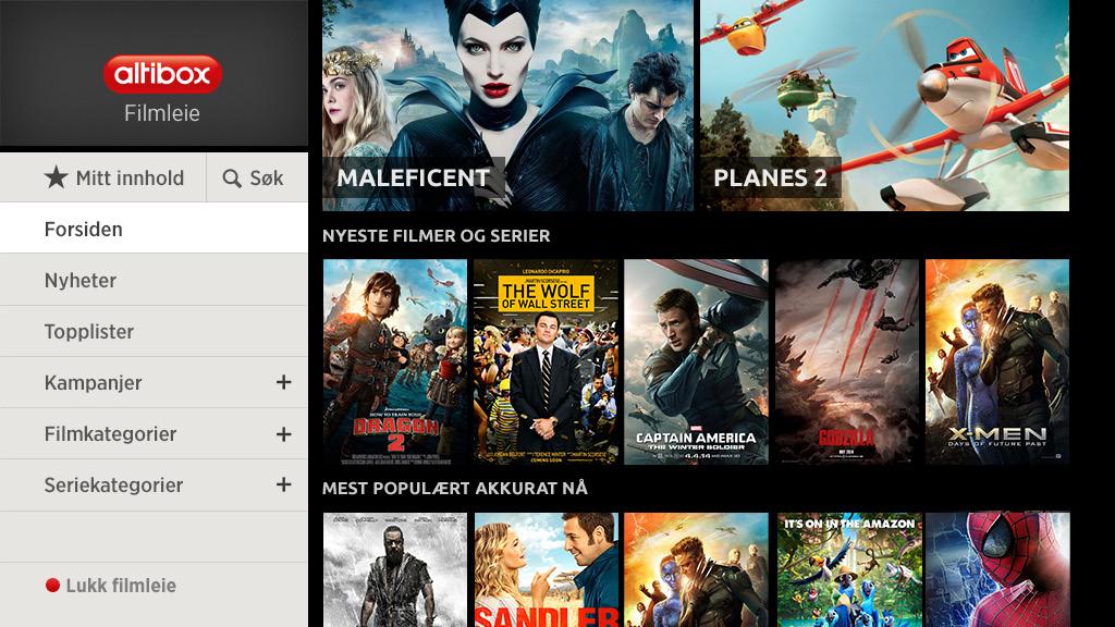 Altibox TV 3 Tv-portalen og dens tjenester Her er noen tips om hvordan du kan ta i bruk tjenestene på tv-portalen: Filmleie gul knapp Hvordan leie film og serier: Trykk på den gule knappen på