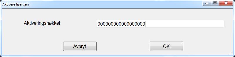 Figur 11 Tast inn din aktiveringsnøkkel og trykk ok. Figur 12 Sjekk at informasjonen om lisenstaker er riktig. Hvis det er noe feil skriv en e-post til febdok@nelfo.