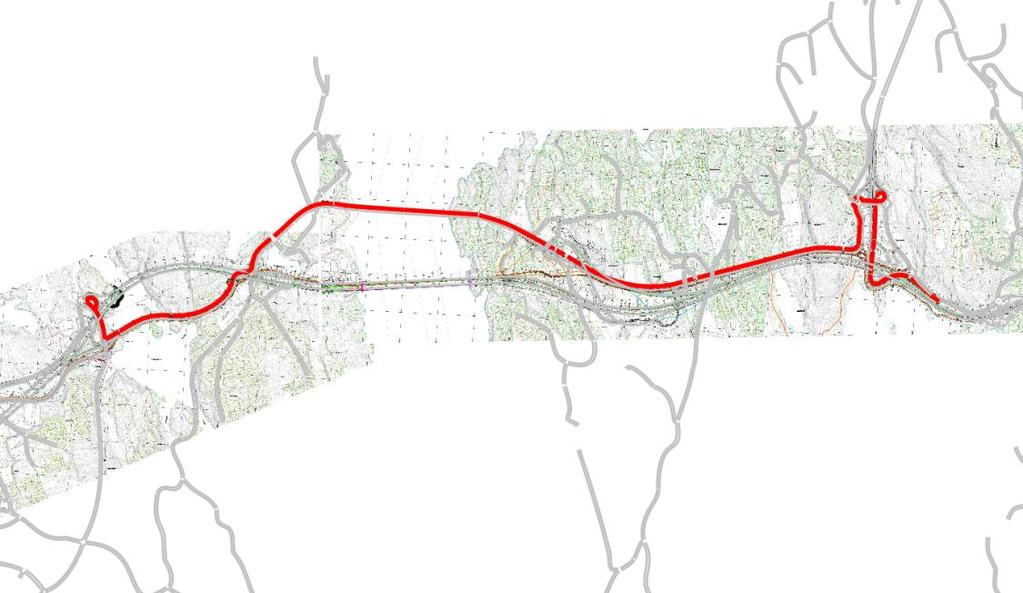 -28 Stenging av hele tunnelløpet Figur 4.22: Rute langs Rv555 mot Kolltveit Dersom hele tunnelløpet må stenges blir omkjøringsruten vestover lang.