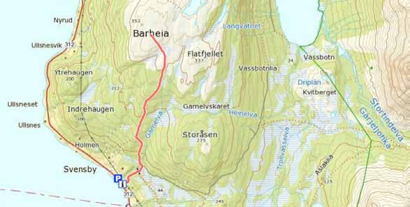 BARHEIA (Svensby) Lengde: 6 km Koordinater: 34W 0454643/ 7732184 N69 41.639 Ø19 49.