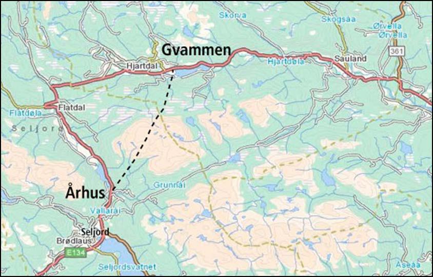 E134 Århus - Gvammen 9,4 km tunnel 1,9 mrd