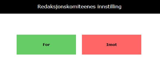 5 Elektronisk tellekorps LO-kongressen skal bruke avstemmingsfunksjonen i dette møtesystemet som tellekorps ved behov. Ved avstemminger endres skjermbildets venstre del.