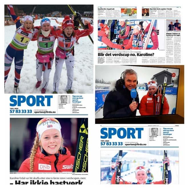 Karoline Erdal f. 1997 (FIL Skiskyting) Utteken på rekrutteringslandslaget 2016/2017 etter bl.