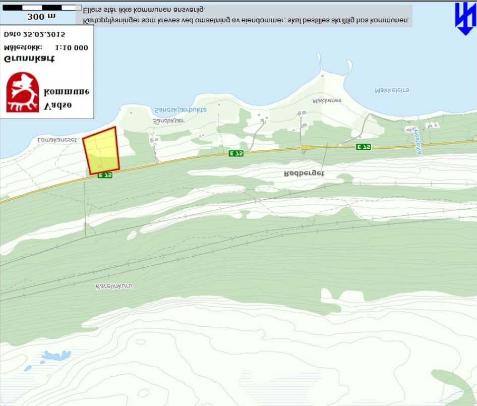 Sak 15/15 Kart 5. Oversiktskart over eiendom 2003/7/83 mellom Lomakaneset og Sandskjærneset i område B1.