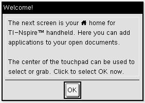 3. Trykk på e for å markere OK-knappen, og trykk på x eller for å lagre skriftstørrelsen og åpne skjermbildet Velkommen! 4.