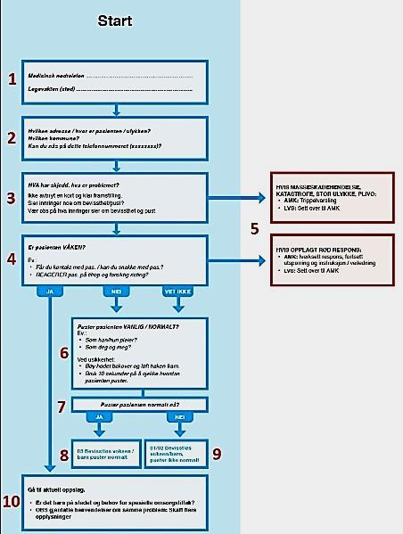 Arbeidsmåte Gått detaljert gjennom hvert element i arbeidsprosessen for medisinsk operatør Overordnet arbeidsflyt