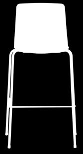 Stolen fås med resirkulerbart plastskall i en