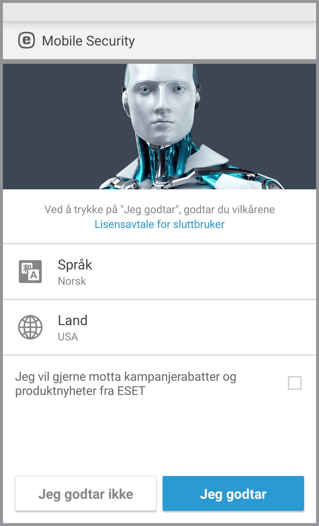 2.3 Installasjonsveiviser Når programmet er installert, følg instruksjonene på skjermen i oppstartsveiviseren: 1.