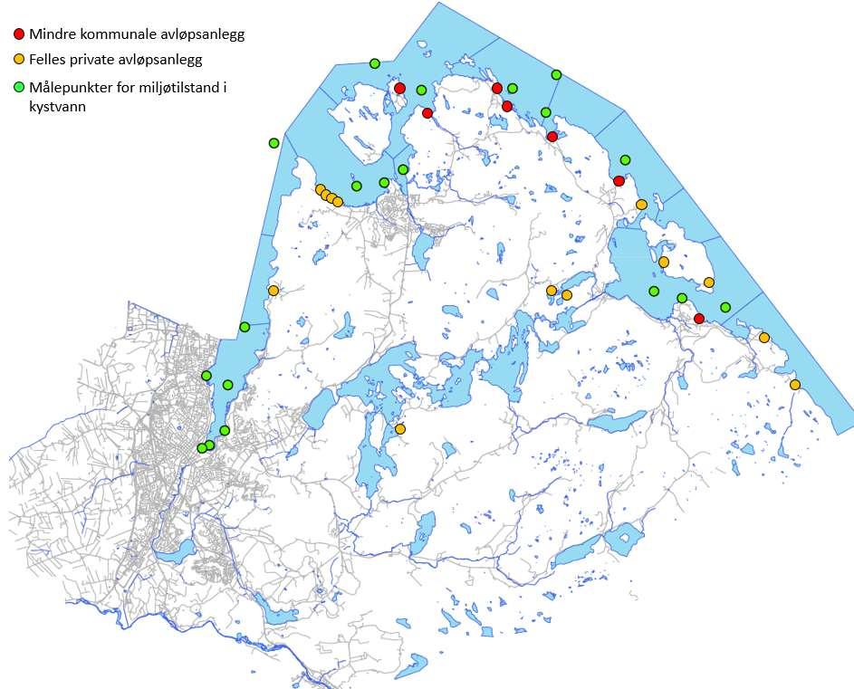 Figur: Kommunale avløpsanlegg iht.