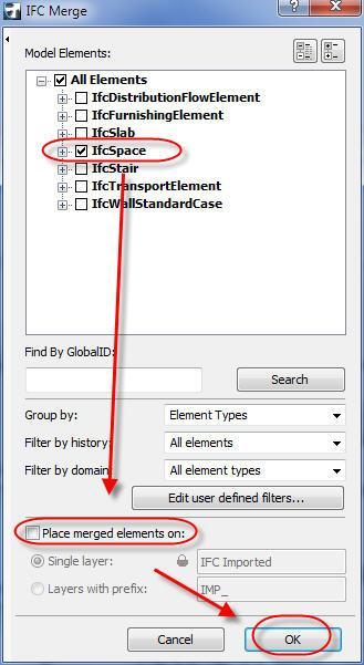 og filtype IFC Merge funksjonen i ArchiCAD gir mulighet