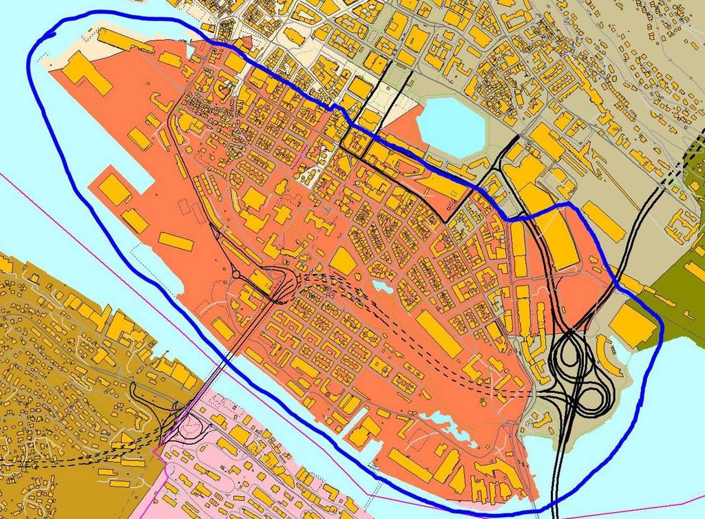 Vedlegg 1 justering mellom Møhlenpris, Christi Krybbe og Nordnes skoler Kartet viser dagens opptaksområder for Møhlenpris (rosa), Nordnes (gult) og