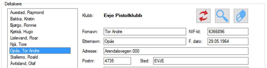 Hvis denne mappefanen ikke vises så velg Vis > NIF Personsøk i menyen.