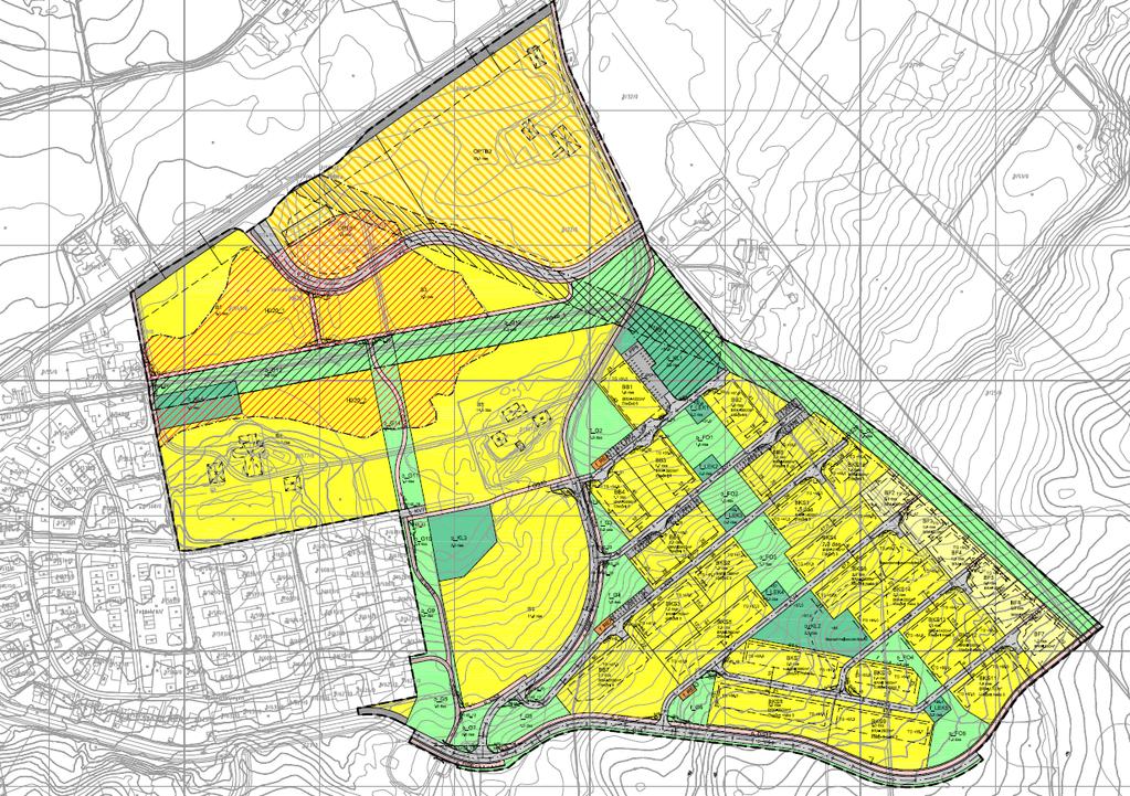 Gjeldande regulering Figur 4 - Områdeplan 3380, Orstad Området er regulert til bustader i områdeplan 3380, Orstad, vedteken i 2014.