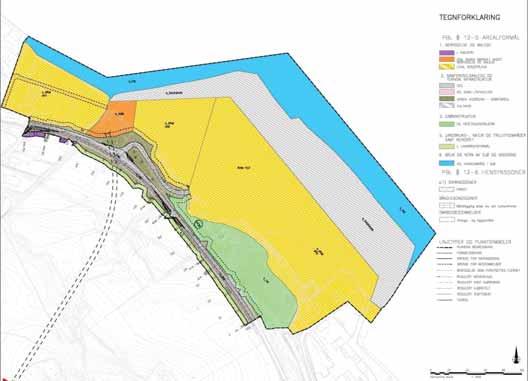 E39 ROGFAST, PLANBESKRIVELSE MEKJARVIK SØR 36 5 Beskrivelse av planforslaget 5.1 Planlagt arealbruk Det er planlagt å tilrettelegge for et massedeponi for inntil 3,5 mill. uam 3 innenfor planområdet.