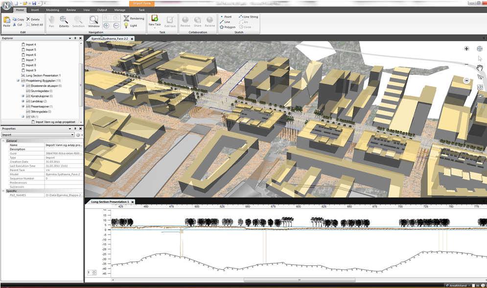 Novapoint 18 I Novapoint 18, vil man benytte veien via Autocad og inn til Virtual Map I Novapoint 19 vil man benytte det