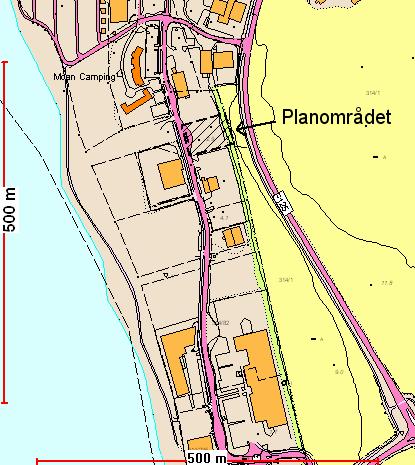 Planområdet er på ca. 3 dekar, og ligger øst for vegen Moafjæra på Moan. Området foreslås regulert til forretning/kontor.