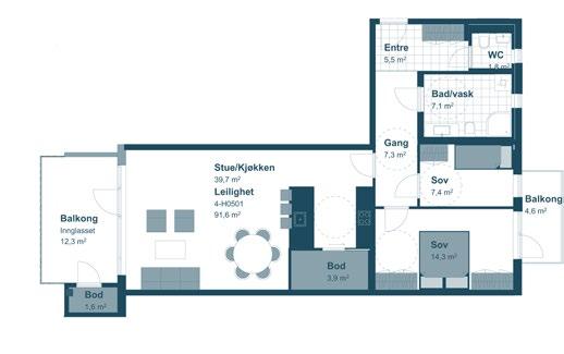 hovedsoverom med luftebalkong hvor du kan nyte morgensolen i