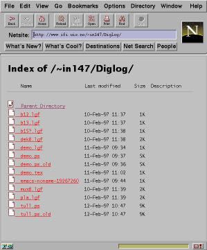 1. Litt om VVV Side 7 Figur 1: VVV-oversikt over et filområde Hvis man for eksempel skal ha tak i filen ~dag/www_docs/ntug.html utenfra, må den angis som http://www.ifi.uio.no/~dag/ntug.html. 1.1.2.