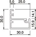 ALUFLEX OMRAMMINGSPROFILER UBEHANDLET OG NATURELOKSERT EN-AW 6063-T6 Profilnavn: Glassholder Profilnr.: 17463-0 Lagerlengde: 6000 mm Vekt: 0,52 kg/m Produktnr.: 241395 0664 ubehandlet Produktnr.