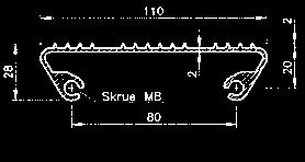 : 001050 0120 ubehandlet Perimeter: 416 Profilnavn: Trinnprofil Profilnr.