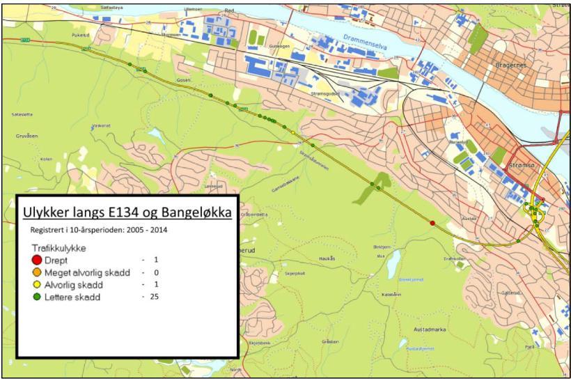 desember 2015. Samlede kostnader ble beregnet til kr 1,55 mrd. Overslaget vil bli revidert etter vedtak av reguleringsplanen. Kostnadene er beregnet med en usikkerhet på +/- 10 %. 6.4 