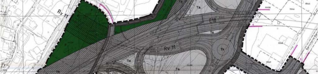 Videre på Bjørklelia viser planen store arealer til vegformål, se
