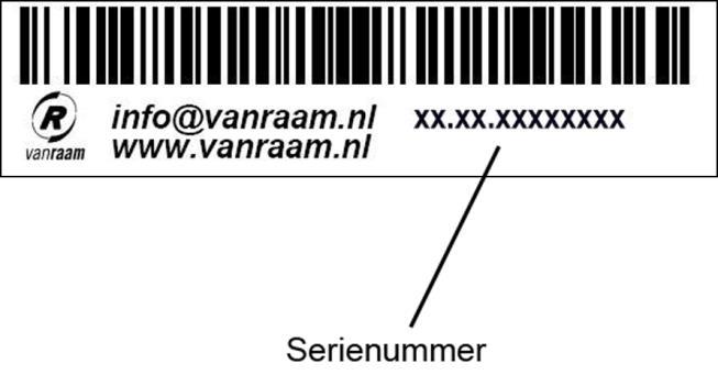 Serienummer Serienummeret er trykket på et