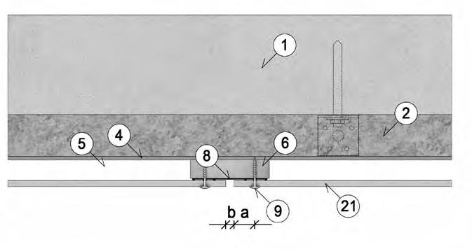 Prinsipper ventilert fasade 3 1 3 Bærende vegg 3 2 3 Isolasjon 3 4 3 Vindstopper 3 5 3 Ventilasjonsspalte min 23 mm 3 6 3 Lekter min 23 x 98 mm 3 8 3 EPDM lister 90 mm 3 9 3 Fasadeskruer 4,9 x 38/4,5