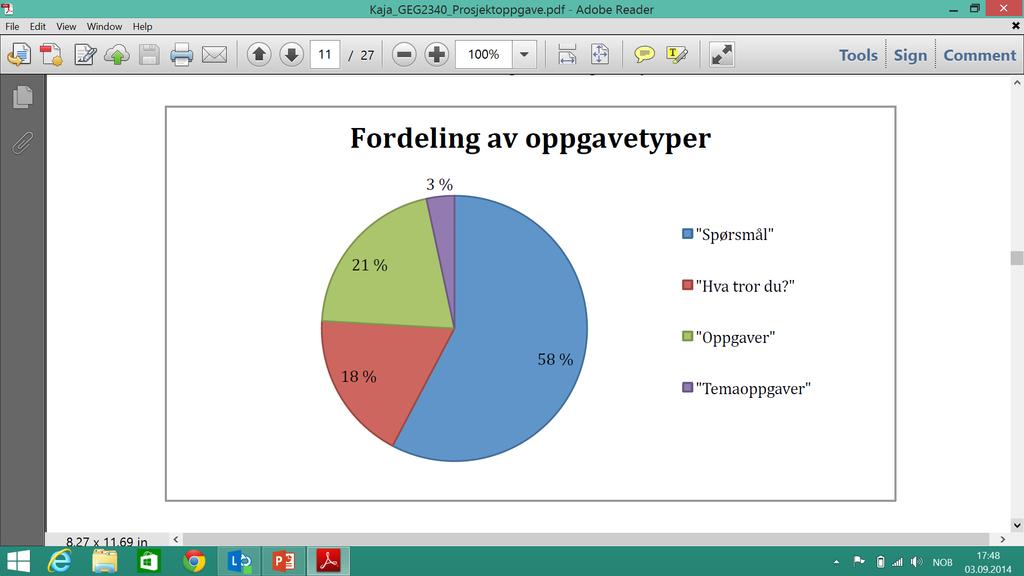 Eksempel fra lærebok i geofag 1 58% av «Gimp og