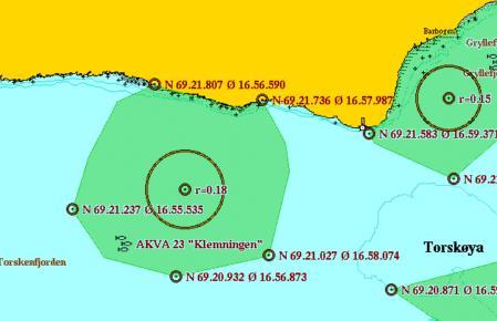 Arealstørrelse (km 2 ) Konsekvensutredning Gyteområder/oppvekst område yngel Torsken 1928-A1 Klemningen NFFFA/A Akva 2,23 Innspillsgruppe akva Ny lokalitet som ligger like ved/ delvis i overlapp med