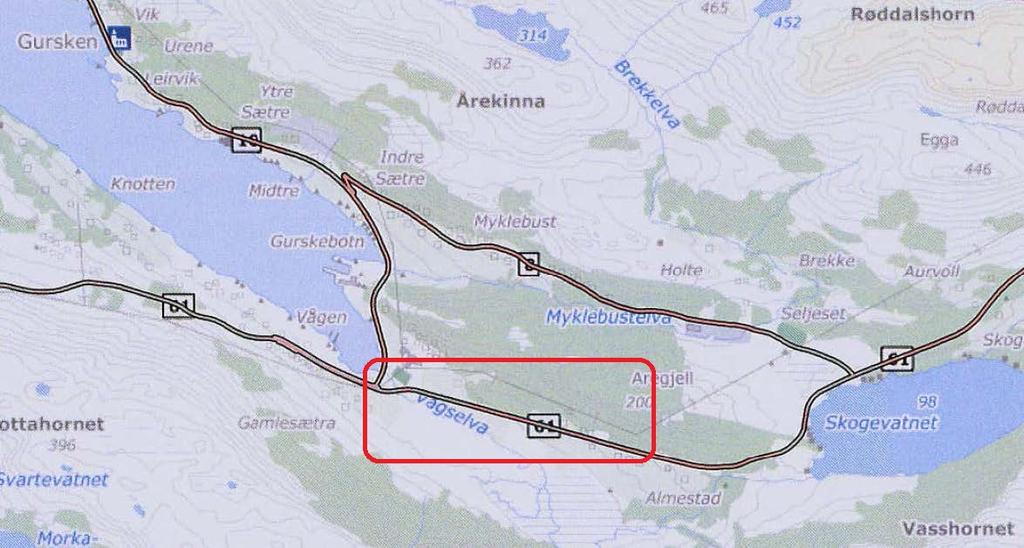 Statens vegvesen GEOTEKNISK NOTAT Til: Kopi: Statens Vegvesen region midt v/siv Sundgot Oppdrag: Fv. 61 Almestad Gurskebotn GS-veg Dok. nr.