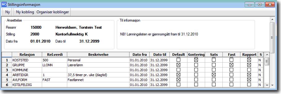 Relasjoner på ressurs eller stilling/ansettelse Refusjonskrav vil genereres per bedriftsnummer.