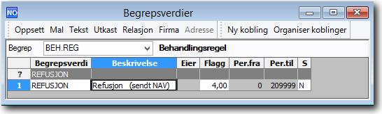 Handlingstype/behandlingsregel for brukere med annet språk enn norsk Dersom det finnes brukere av refusjonsmodulen som benytter et annet språk enn norsk, må